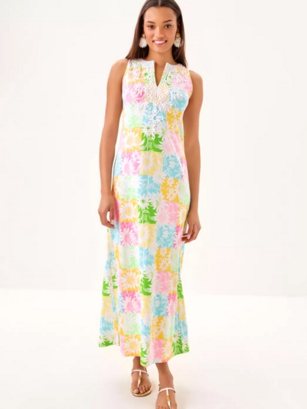 LILLY PULITZER RAINA MAXI DRESS *SUNNY SUNFLOWERS* NWT SIZE SMALL